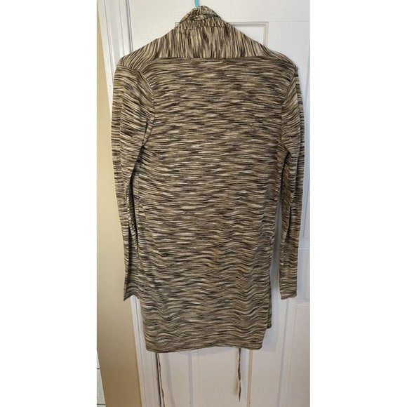 Kensie Women's Cardigan Sz L Multicolor Soft Stripe, Raw Long sleeve /pull front - Picture 2 of 6